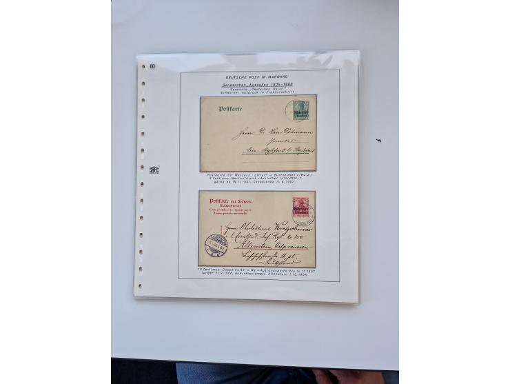 1900/11, schöne spezialisiert zusammengetragene Sammlung ab Reichspost-Ausgabe, dabei viele gute Werte, schöne Briefstücke, v