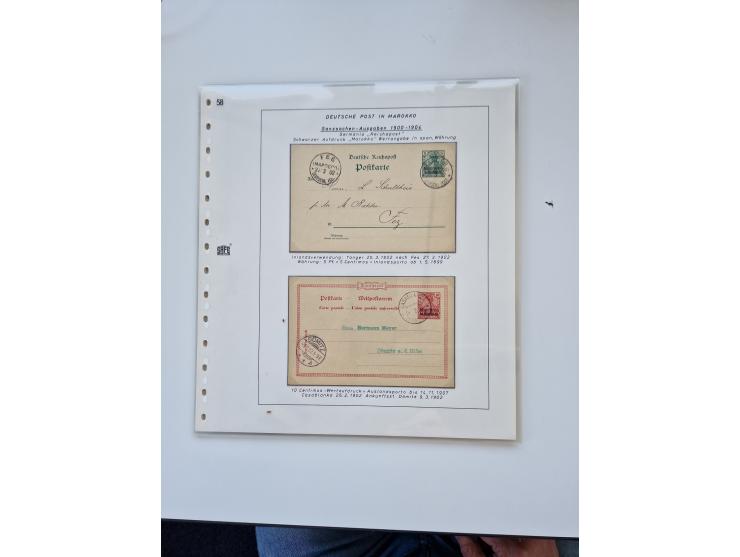 1900/11, schöne spezialisiert zusammengetragene Sammlung ab Reichspost-Ausgabe, dabei viele gute Werte, schöne Briefstücke, v