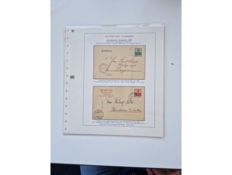 1900/11, schöne spezialisiert zusammengetragene Sammlung ab Reichspost-Ausgabe, dabei viele gute Werte, schöne Briefstücke, v