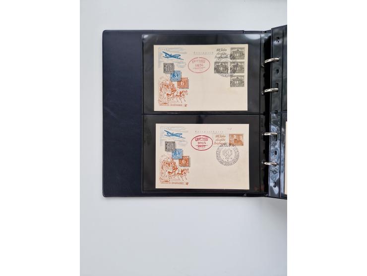 1949/52, umfangreiche Sammlung mit über 260 Briefen und Karten, dabei viele bessere Zusammendrucke mit u.a. W10 mit Zufrankat