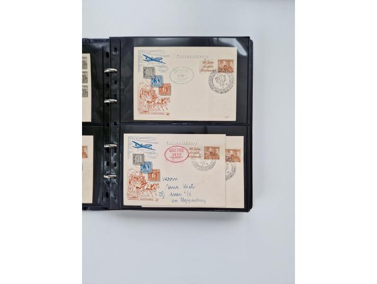 1949/52, umfangreiche Sammlung mit über 260 Briefen und Karten, dabei viele bessere Zusammendrucke mit u.a. W10 mit Zufrankat