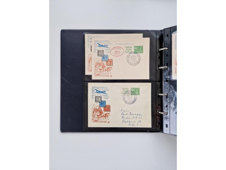 1949/52, umfangreiche Sammlung mit über 260 Briefen und Karten, dabei viele bessere Zusammendrucke mit u.a. W10 mit Zufrankat
