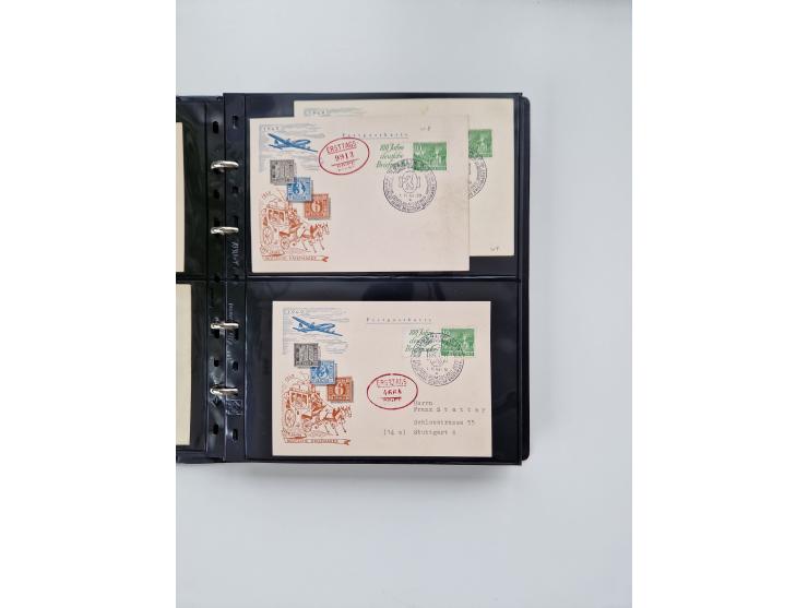 1949/52, umfangreiche Sammlung mit über 260 Briefen und Karten, dabei viele bessere Zusammendrucke mit u.a. W10 mit Zufrankat