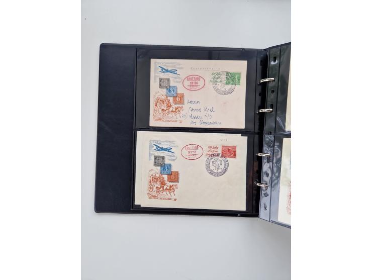 1949/52, umfangreiche Sammlung mit über 260 Briefen und Karten, dabei viele bessere Zusammendrucke mit u.a. W10 mit Zufrankat
