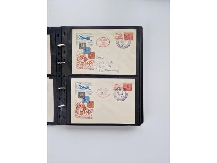 1949/52, umfangreiche Sammlung mit über 260 Briefen und Karten, dabei viele bessere Zusammendrucke mit u.a. W10 mit Zufrankat