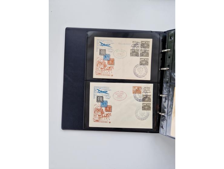1949/52, umfangreiche Sammlung mit über 260 Briefen und Karten, dabei viele bessere Zusammendrucke mit u.a. W10 mit Zufrankat