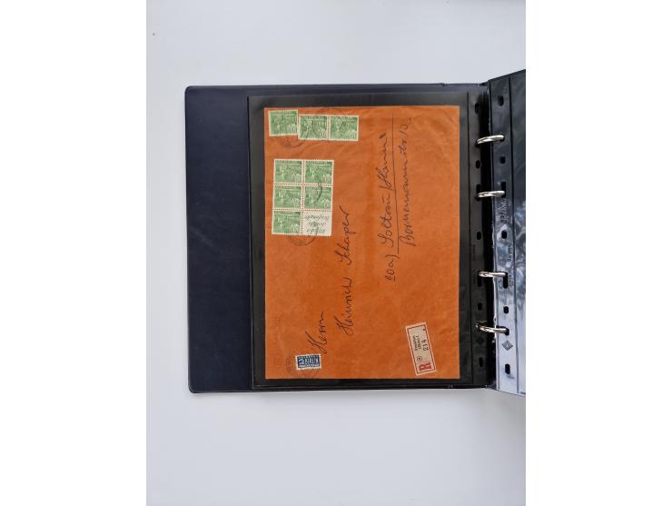 1949/52, umfangreiche Sammlung mit über 260 Briefen und Karten, dabei viele bessere Zusammendrucke mit u.a. W10 mit Zufrankat
