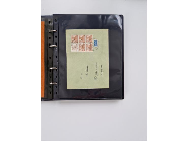 1949/52, umfangreiche Sammlung mit über 260 Briefen und Karten, dabei viele bessere Zusammendrucke mit u.a. W10 mit Zufrankat