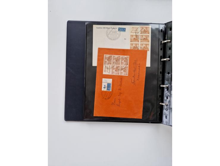 1949/52, umfangreiche Sammlung mit über 260 Briefen und Karten, dabei viele bessere Zusammendrucke mit u.a. W10 mit Zufrankat