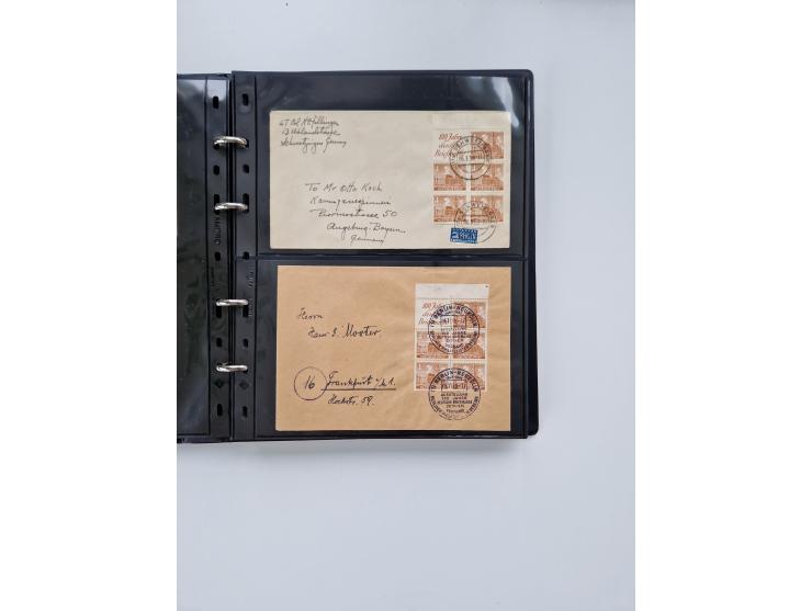 1949/52, umfangreiche Sammlung mit über 260 Briefen und Karten, dabei viele bessere Zusammendrucke mit u.a. W10 mit Zufrankat
