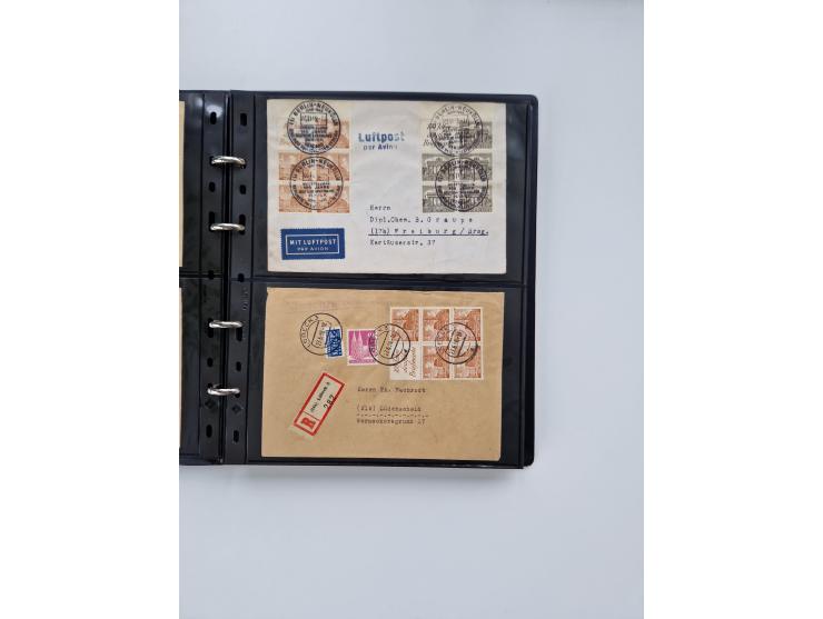 1949/52, umfangreiche Sammlung mit über 260 Briefen und Karten, dabei viele bessere Zusammendrucke mit u.a. W10 mit Zufrankat