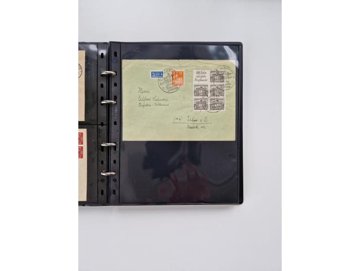 1949/52, umfangreiche Sammlung mit über 260 Briefen und Karten, dabei viele bessere Zusammendrucke mit u.a. W10 mit Zufrankat