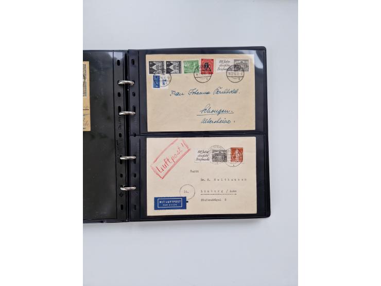 1949/52, umfangreiche Sammlung mit über 260 Briefen und Karten, dabei viele bessere Zusammendrucke mit u.a. W10 mit Zufrankat
