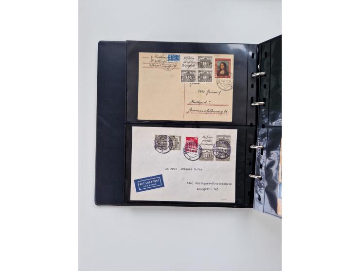1949/52, umfangreiche Sammlung mit über 260 Briefen und Karten, dabei viele bessere Zusammendrucke mit u.a. W10 mit Zufrankat