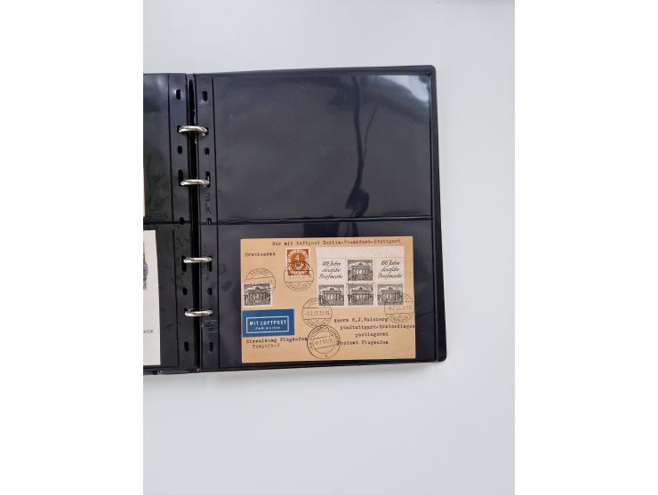 1949/52, umfangreiche Sammlung mit über 260 Briefen und Karten, dabei viele bessere Zusammendrucke mit u.a. W10 mit Zufrankat