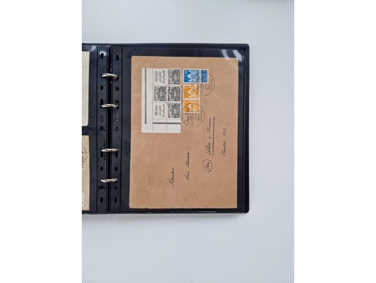 1949/52, umfangreiche Sammlung mit über 260 Briefen und Karten, dabei viele bessere Zusammendrucke mit u.a. W10 mit Zufrankat