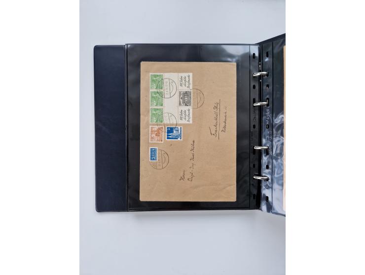1949/52, umfangreiche Sammlung mit über 260 Briefen und Karten, dabei viele bessere Zusammendrucke mit u.a. W10 mit Zufrankat