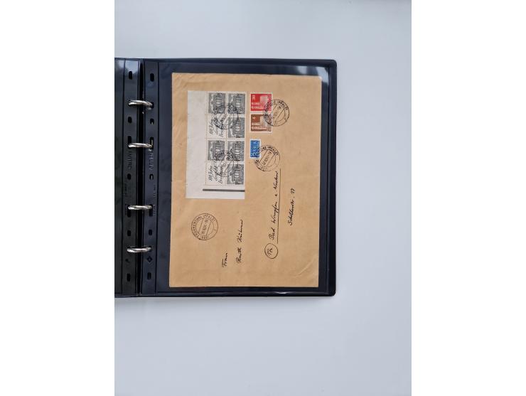 1949/52, umfangreiche Sammlung mit über 260 Briefen und Karten, dabei viele bessere Zusammendrucke mit u.a. W10 mit Zufrankat