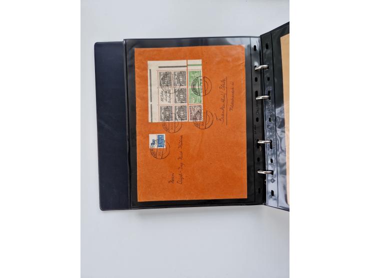 1949/52, umfangreiche Sammlung mit über 260 Briefen und Karten, dabei viele bessere Zusammendrucke mit u.a. W10 mit Zufrankat
