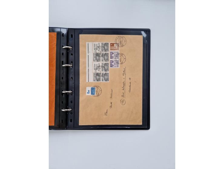 1949/52, umfangreiche Sammlung mit über 260 Briefen und Karten, dabei viele bessere Zusammendrucke mit u.a. W10 mit Zufrankat