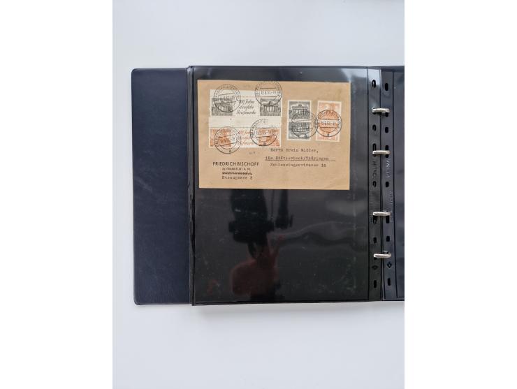 1949/52, umfangreiche Sammlung mit über 260 Briefen und Karten, dabei viele bessere Zusammendrucke mit u.a. W10 mit Zufrankat