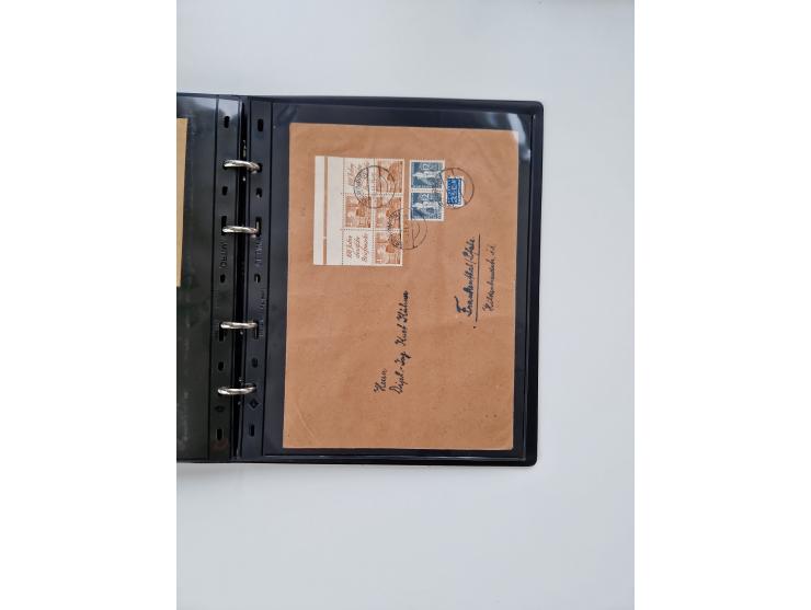 1949/52, umfangreiche Sammlung mit über 260 Briefen und Karten, dabei viele bessere Zusammendrucke mit u.a. W10 mit Zufrankat