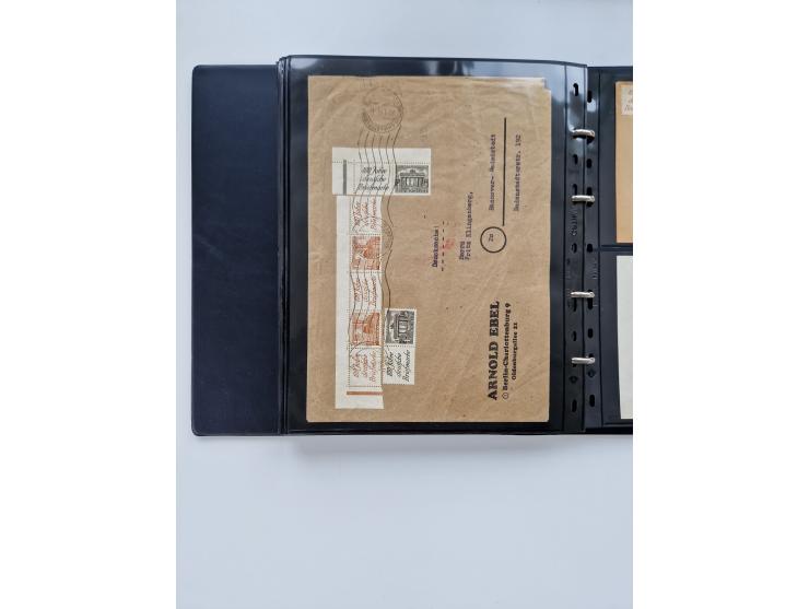 1949/52, umfangreiche Sammlung mit über 260 Briefen und Karten, dabei viele bessere Zusammendrucke mit u.a. W10 mit Zufrankat