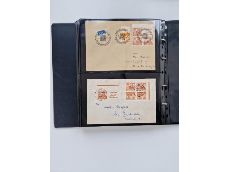 1949/52, umfangreiche Sammlung mit über 260 Briefen und Karten, dabei viele bessere Zusammendrucke mit u.a. W10 mit Zufrankat