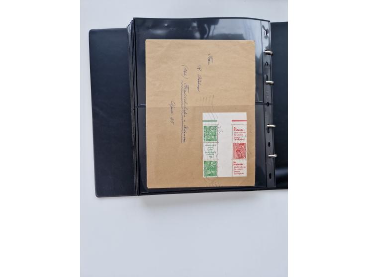 1949/52, umfangreiche Sammlung mit über 260 Briefen und Karten, dabei viele bessere Zusammendrucke mit u.a. W10 mit Zufrankat
