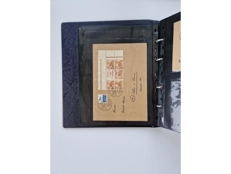 1949/52, umfangreiche Sammlung mit über 260 Briefen und Karten, dabei viele bessere Zusammendrucke mit u.a. W10 mit Zufrankat