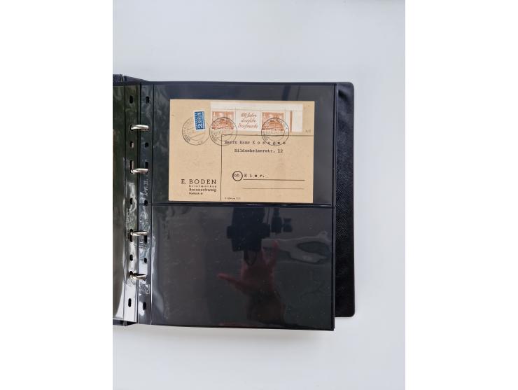 1949/52, umfangreiche Sammlung mit über 260 Briefen und Karten, dabei viele bessere Zusammendrucke mit u.a. W10 mit Zufrankat