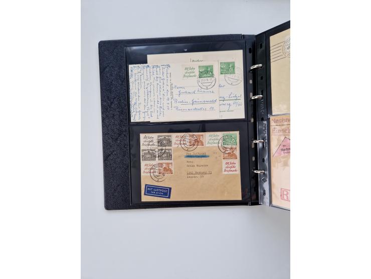 1949/52, umfangreiche Sammlung mit über 260 Briefen und Karten, dabei viele bessere Zusammendrucke mit u.a. W10 mit Zufrankat