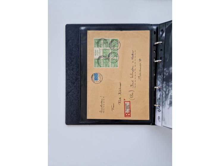 1949/52, umfangreiche Sammlung mit über 260 Briefen und Karten, dabei viele bessere Zusammendrucke mit u.a. W10 mit Zufrankat