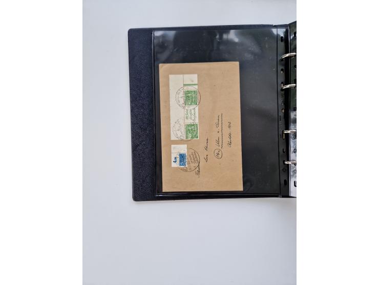 1949/52, umfangreiche Sammlung mit über 260 Briefen und Karten, dabei viele bessere Zusammendrucke mit u.a. W10 mit Zufrankat