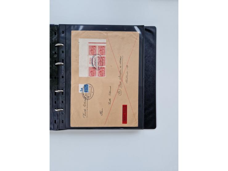 1949/52, umfangreiche Sammlung mit über 260 Briefen und Karten, dabei viele bessere Zusammendrucke mit u.a. W10 mit Zufrankat