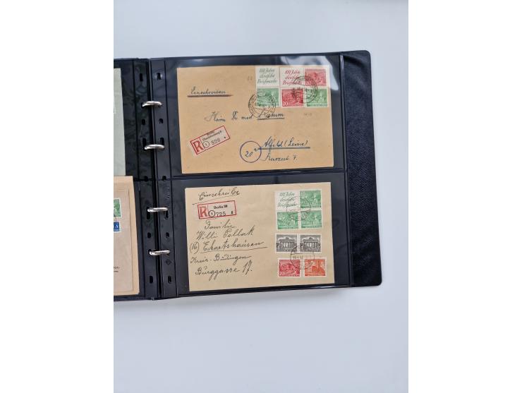 1949/52, umfangreiche Sammlung mit über 260 Briefen und Karten, dabei viele bessere Zusammendrucke mit u.a. W10 mit Zufrankat