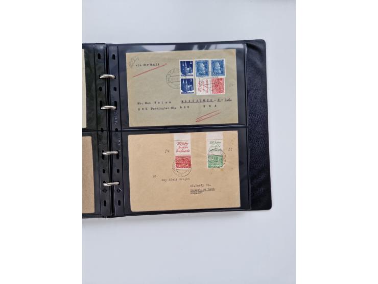 1949/52, umfangreiche Sammlung mit über 260 Briefen und Karten, dabei viele bessere Zusammendrucke mit u.a. W10 mit Zufrankat
