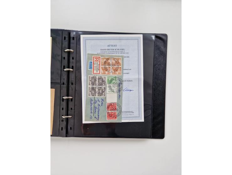 1949/52, umfangreiche Sammlung mit über 260 Briefen und Karten, dabei viele bessere Zusammendrucke mit u.a. W10 mit Zufrankat