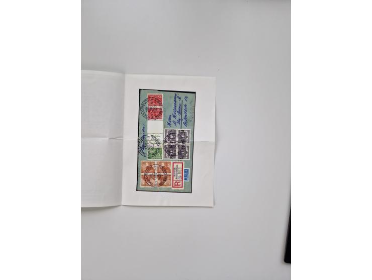 1949/52, umfangreiche Sammlung mit über 260 Briefen und Karten, dabei viele bessere Zusammendrucke mit u.a. W10 mit Zufrankat