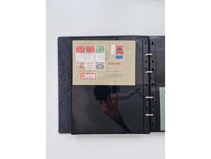 1949/52, umfangreiche Sammlung mit über 260 Briefen und Karten, dabei viele bessere Zusammendrucke mit u.a. W10 mit Zufrankat