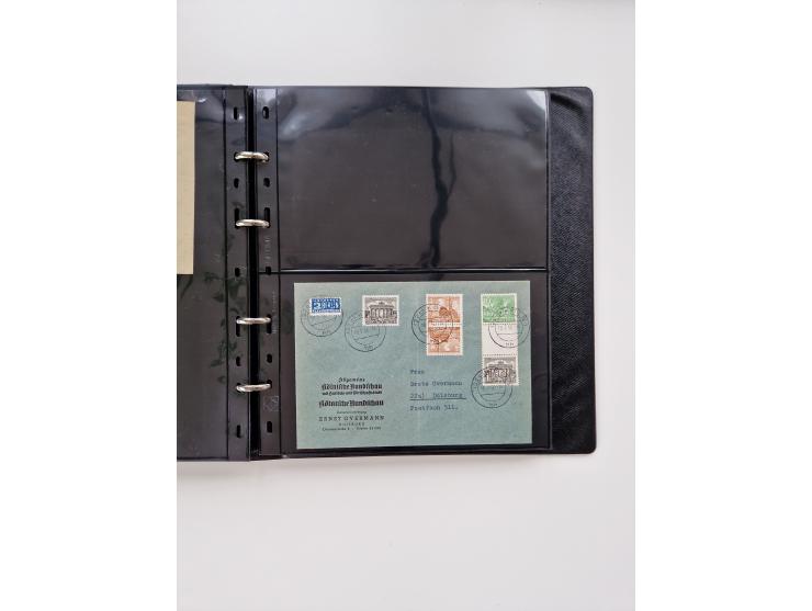 1949/52, umfangreiche Sammlung mit über 260 Briefen und Karten, dabei viele bessere Zusammendrucke mit u.a. W10 mit Zufrankat
