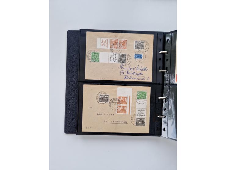 1949/52, umfangreiche Sammlung mit über 260 Briefen und Karten, dabei viele bessere Zusammendrucke mit u.a. W10 mit Zufrankat