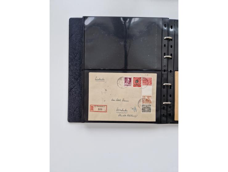 1949/52, umfangreiche Sammlung mit über 260 Briefen und Karten, dabei viele bessere Zusammendrucke mit u.a. W10 mit Zufrankat