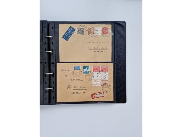 1949/52, umfangreiche Sammlung mit über 260 Briefen und Karten, dabei viele bessere Zusammendrucke mit u.a. W10 mit Zufrankat