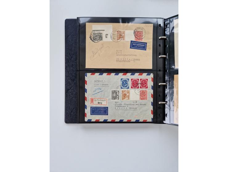 1949/52, umfangreiche Sammlung mit über 260 Briefen und Karten, dabei viele bessere Zusammendrucke mit u.a. W10 mit Zufrankat