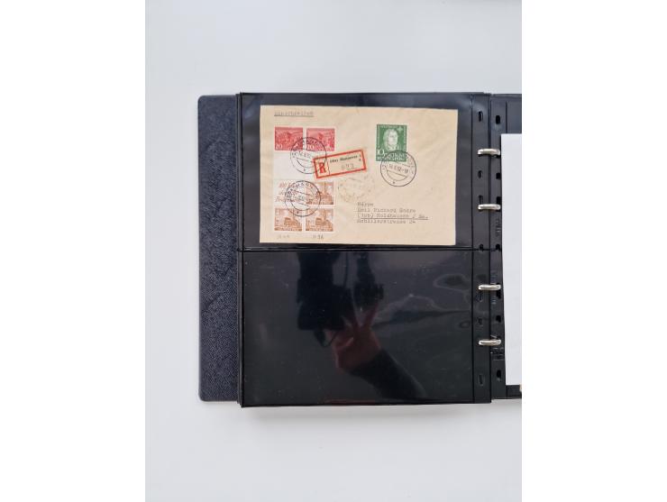 1949/52, umfangreiche Sammlung mit über 260 Briefen und Karten, dabei viele bessere Zusammendrucke mit u.a. W10 mit Zufrankat