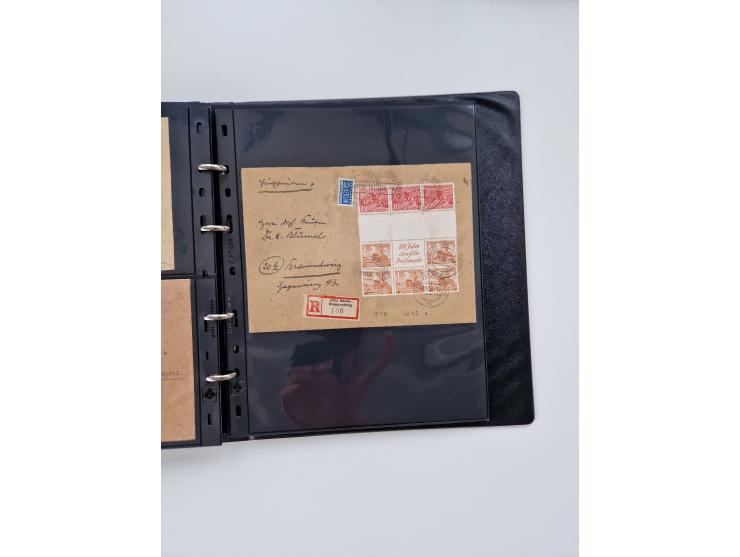 1949/52, umfangreiche Sammlung mit über 260 Briefen und Karten, dabei viele bessere Zusammendrucke mit u.a. W10 mit Zufrankat