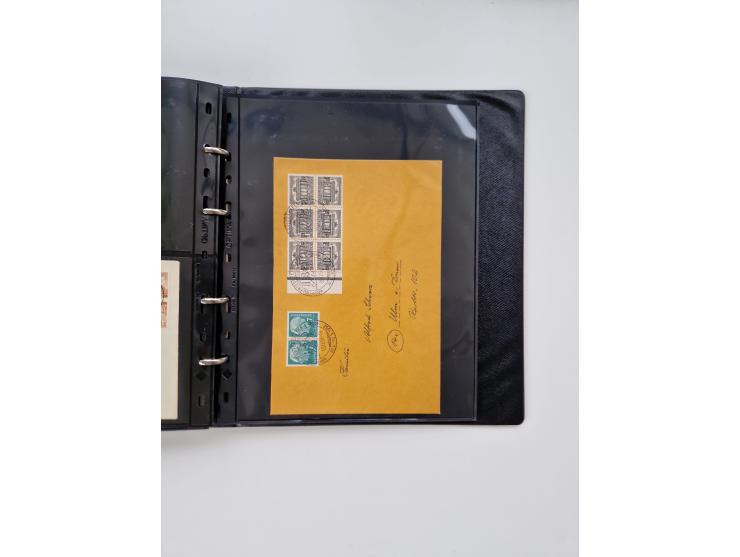 1949/52, umfangreiche Sammlung mit über 260 Briefen und Karten, dabei viele bessere Zusammendrucke mit u.a. W10 mit Zufrankat