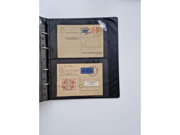 1949/52, umfangreiche Sammlung mit über 260 Briefen und Karten, dabei viele bessere Zusammendrucke mit u.a. W10 mit Zufrankat