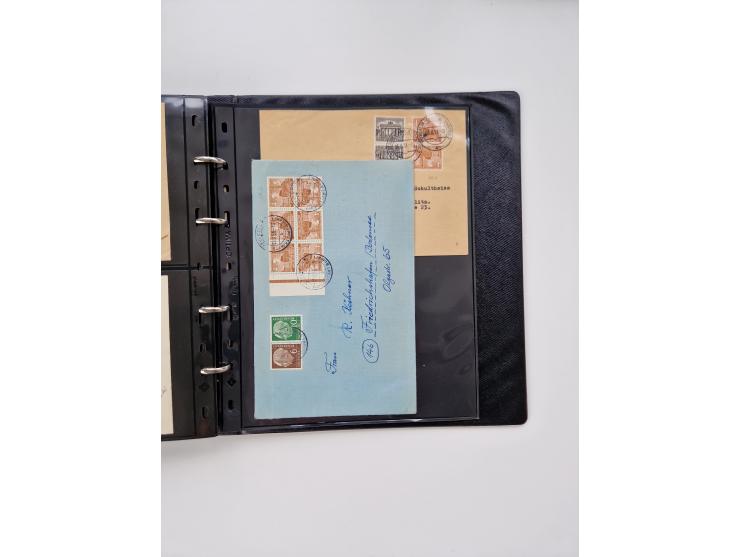 1949/52, umfangreiche Sammlung mit über 260 Briefen und Karten, dabei viele bessere Zusammendrucke mit u.a. W10 mit Zufrankat